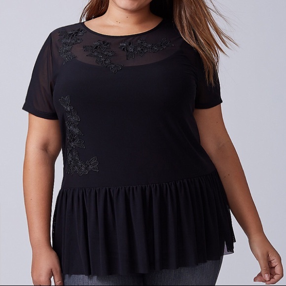 lane bryant peplum tops